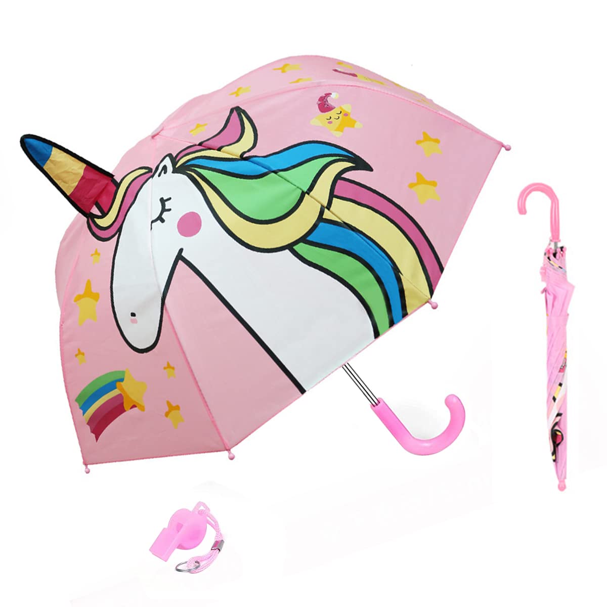 PALAY 29Inch Unicorn Umbrella for Kids, Professional Portable 3D Cartoon Manual Rain Umbrella, Boys Girls Rain Gear Parasol, Lightweight Umbrella for Kids Under 10 PALAY 29Inch Unicorn Umbrella for Kids, Professional Portable 3D Cartoon Manual Rain Umbrella, Boys Girls Rain Gear Parasol, Lightweight Umbrella for Kids Under 10
